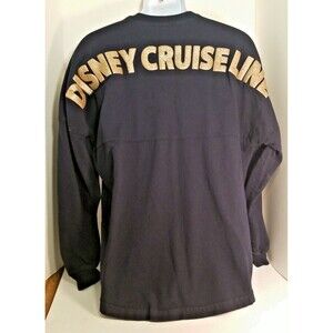 Vintage Spirit Disney Cruiseline Bling Glitter Sweatshirt Medium Black Gold  T15